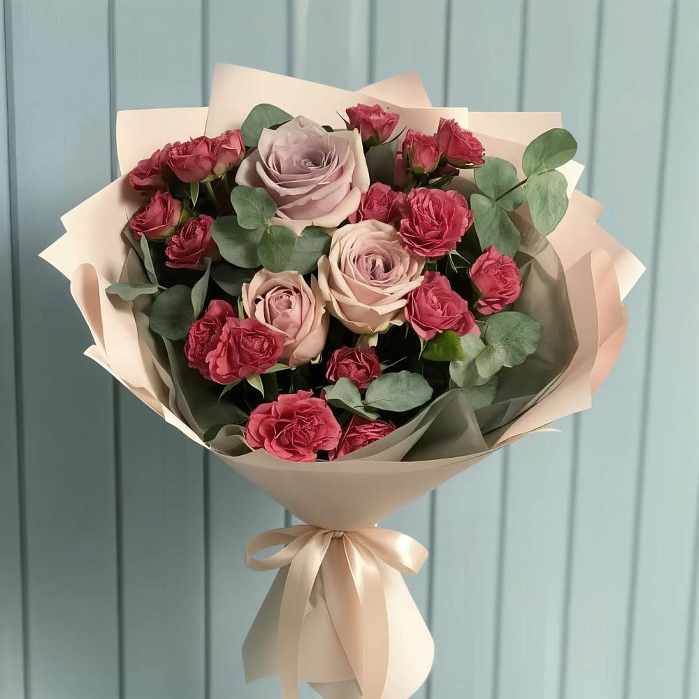 Букет цветов из: Гвоздики и Розы в Ерзовке