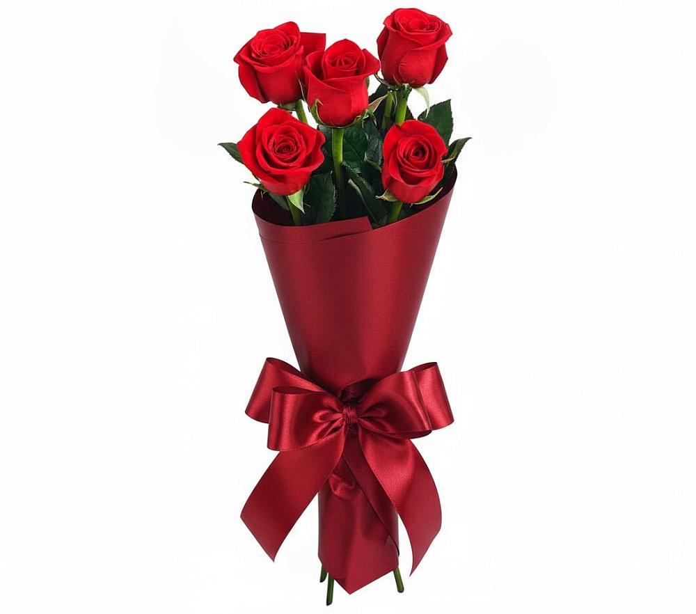 Букет 5 Красных роз Эдлесс Лав в Ерзовке