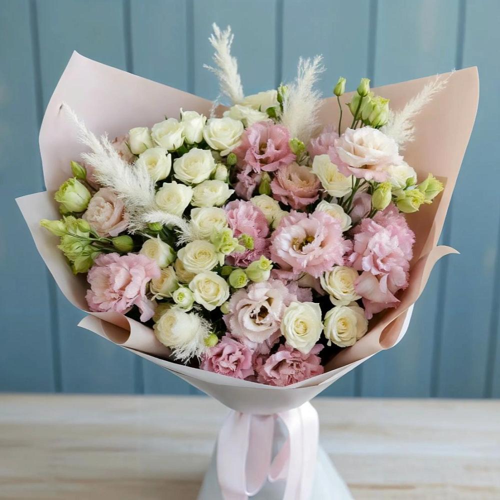 Букет цветов из: Альстромерии и Розы в Ерзовке