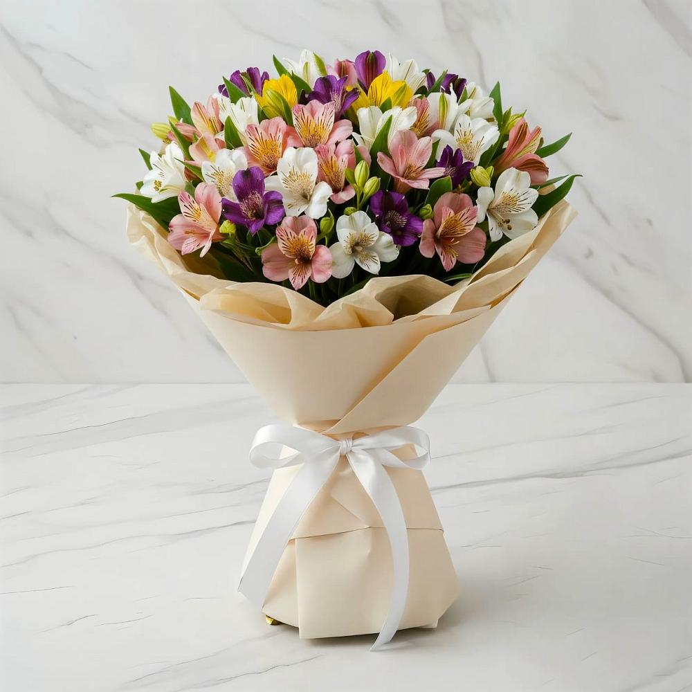 Букет цветов из: Альстромерии в Ерзовке