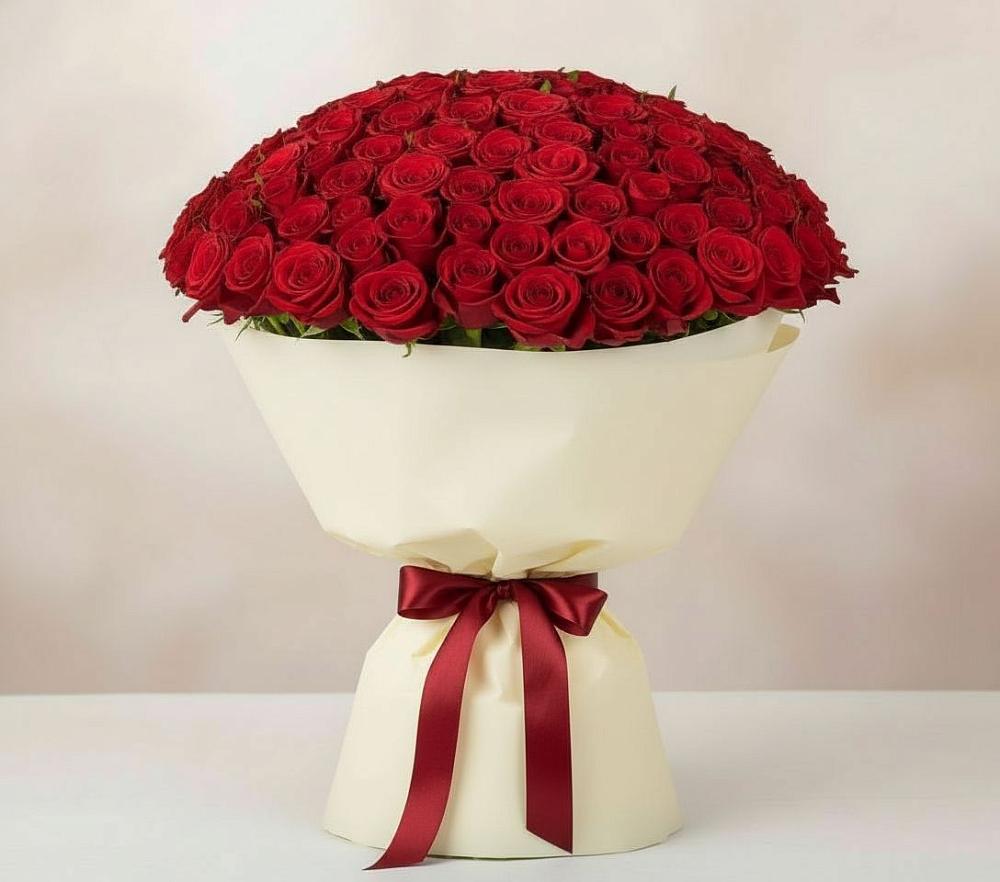 Букет 101 Красная роза Милано в Ерзовке