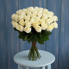 Букет 51 Белая роза Эдлесс Лав в Ерзовке