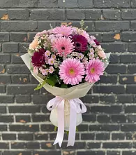 Букет цветов из:  Герберы и Хризантемы в Ерзовке
