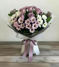 Букет цветов из:  Хризантемы и Розы в Ерзовке