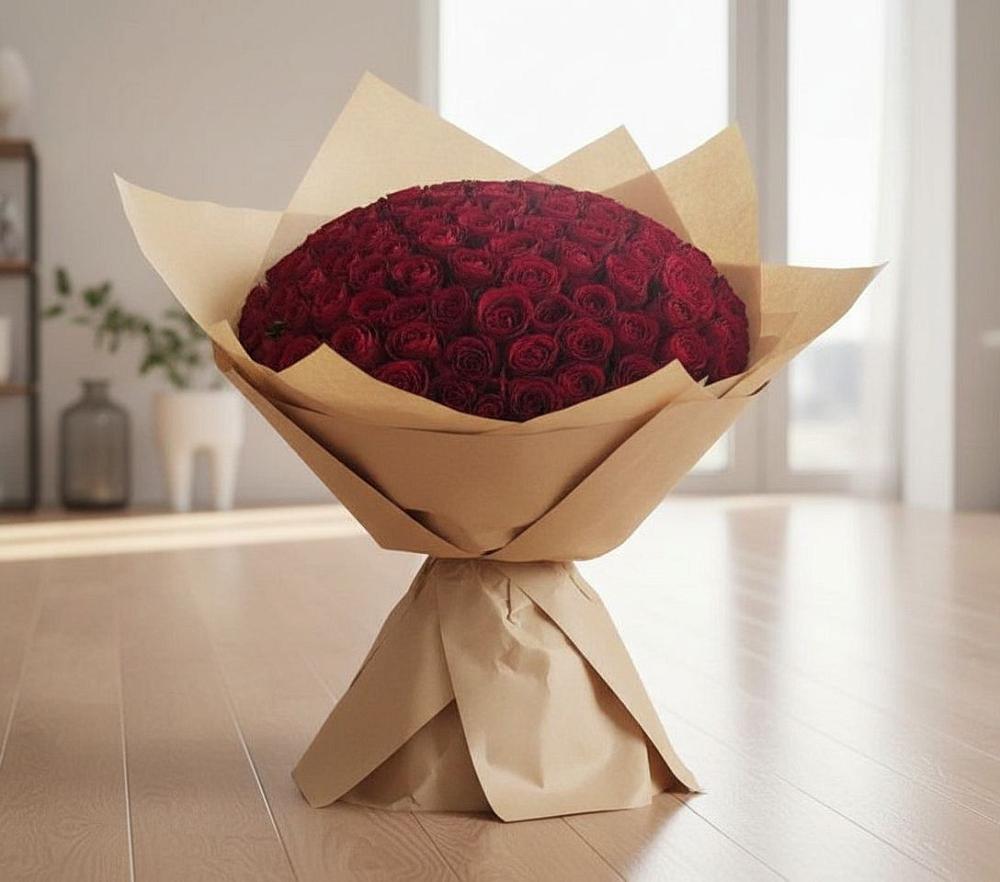 Букет 101 Красная роза в Ерзовке