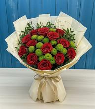 Букет цветов из:  Розы и Хризантемы в Ерзовке