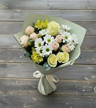 Букет цветов из:  Альстромерии, Розы и Хризантемы в Ерзовке