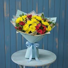 Букет цветов из:  Альстромерии и Хризантемы в Ерзовке