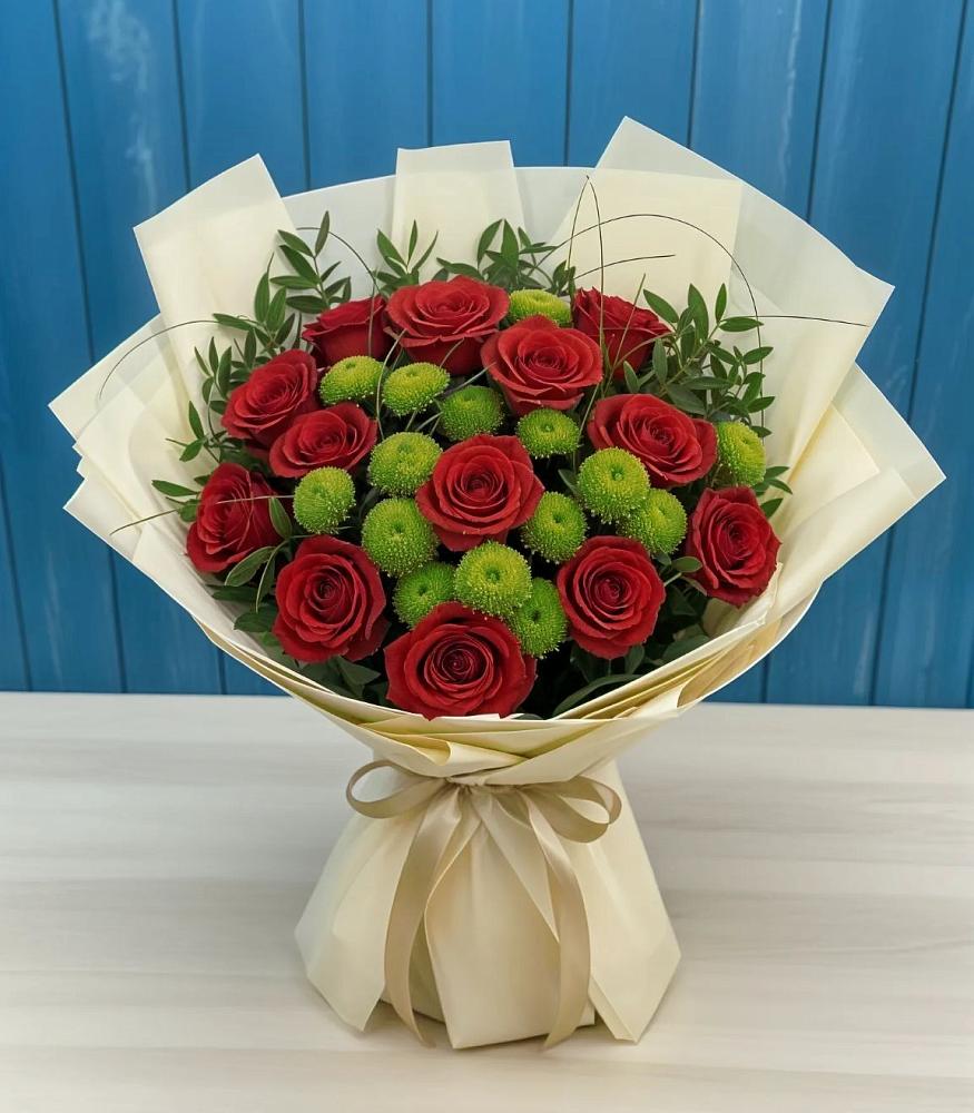 Букет цветов из: Розы и Хризантемы в Ерзовке