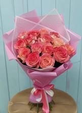Букет 15 Розовых роз Равель в Ерзовке