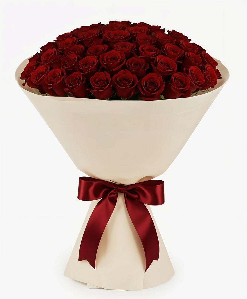 Букет 101 Бордовая роза Блэк Бакарра в Ерзовке