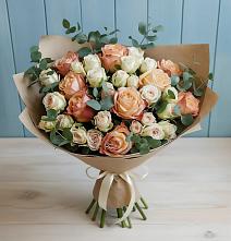 Букет цветов из:  Альстромерии и Розы в Ерзовке