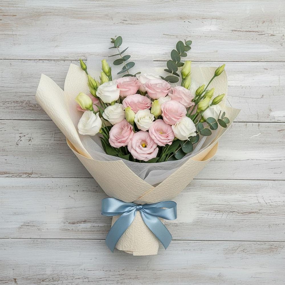 Букет цветов из: Лизиантусы в Ерзовке